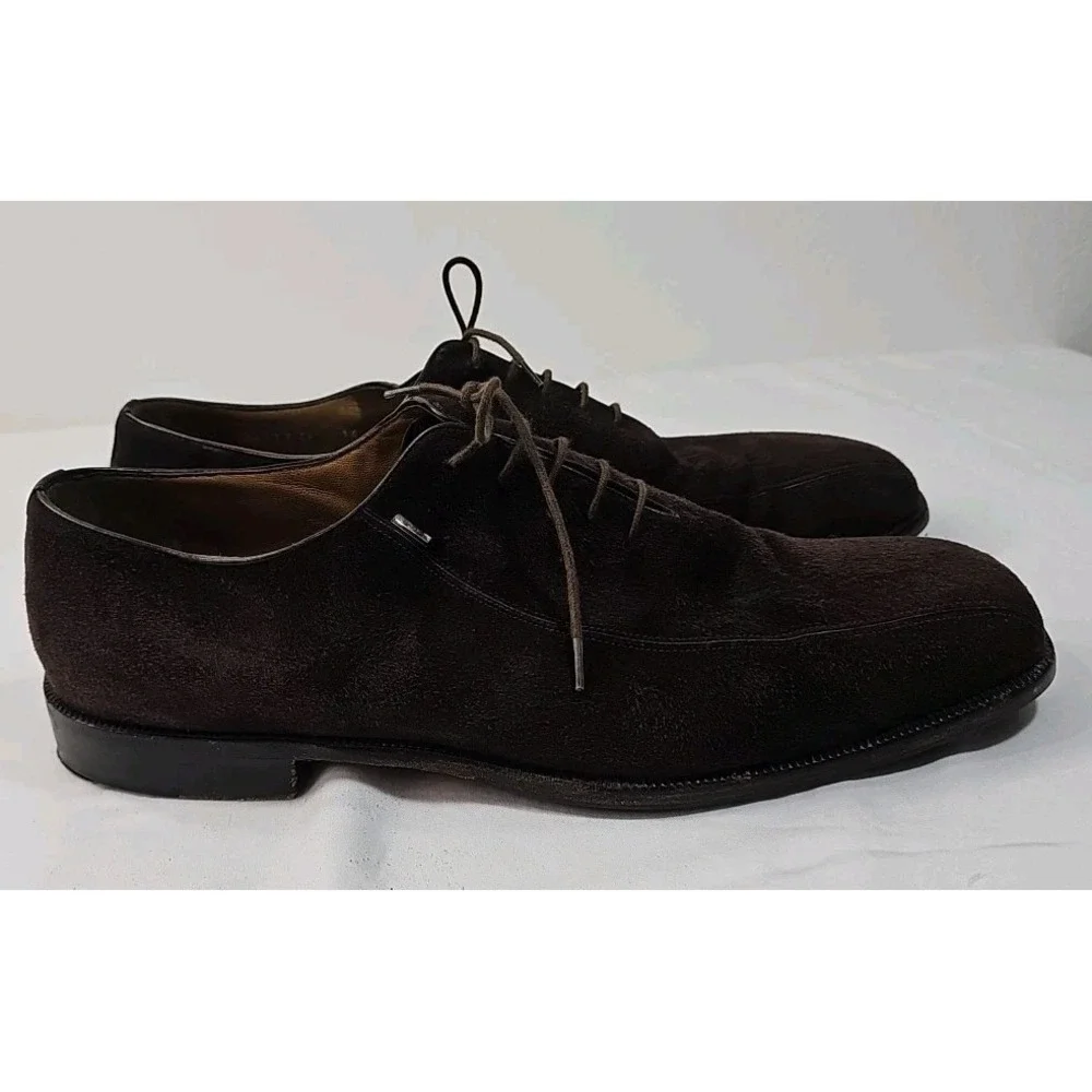 Moreschi Men's Brown Suede Oxford/ Loafers Shoes - Made‎ In Italy-US 14
